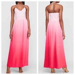 💗NWT💗 Express Ombré Halter Maxi Dress